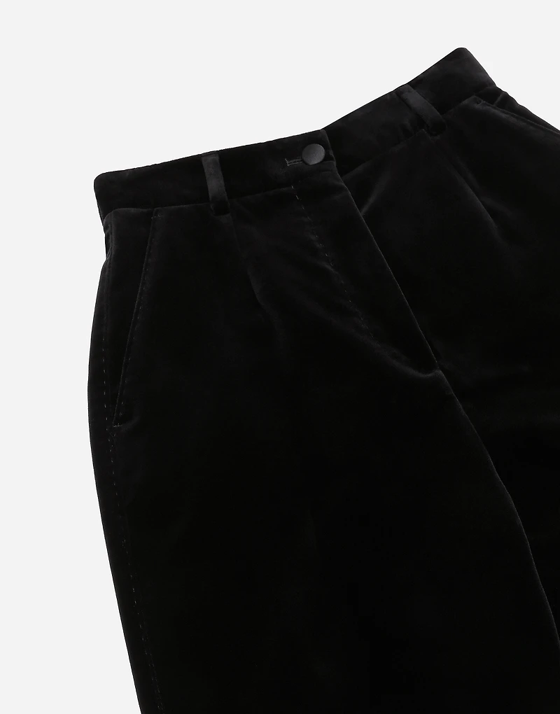 Velvet cigarette pants