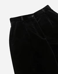 Velvet cigarette pants