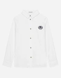 Poplin shirt with DG laurel logo