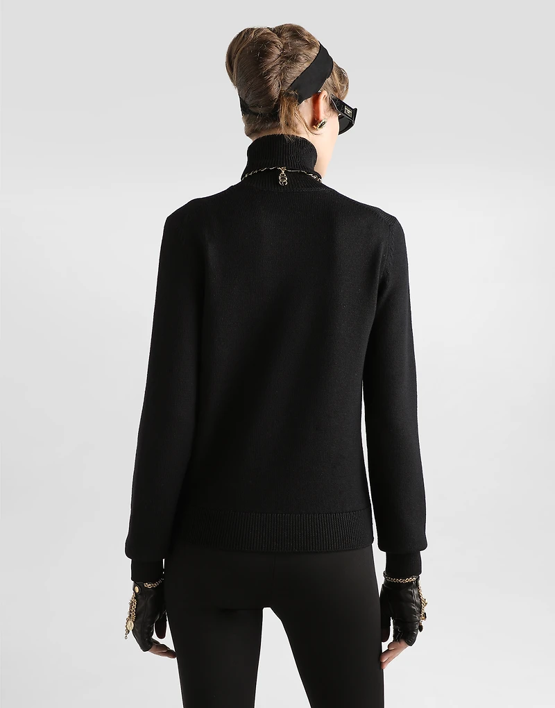Wool turtleneck pullover