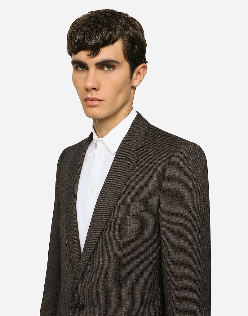 Single-breasted pinstripe wool Martini-fit suit