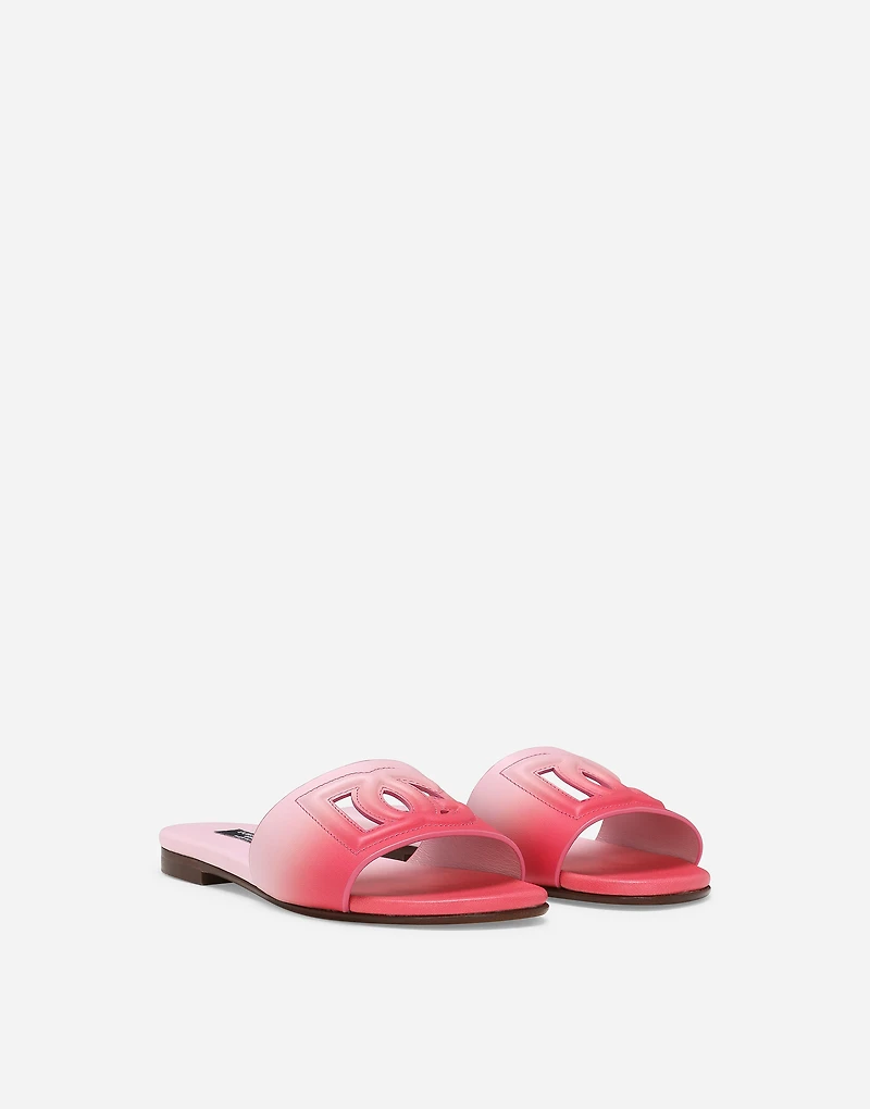 Printed calfskin sliders
