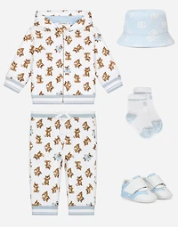 Nappa leather newborn sneakers with DG-logo print