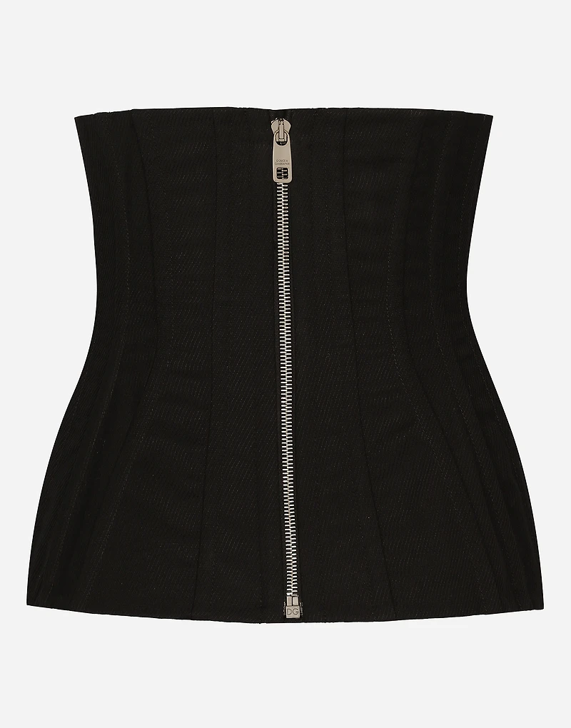 Cotton bustier belt