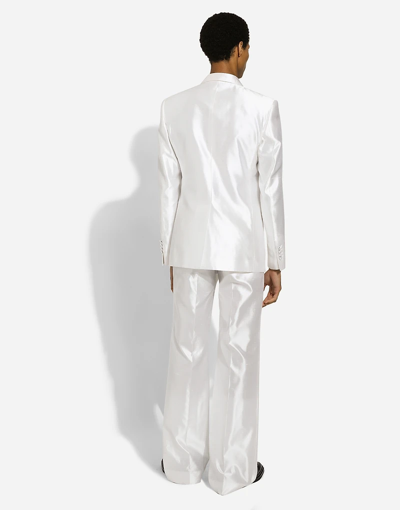 Silk shantung pants