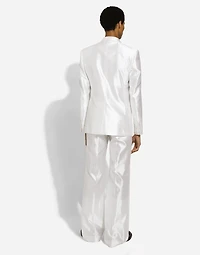 Silk shantung pants