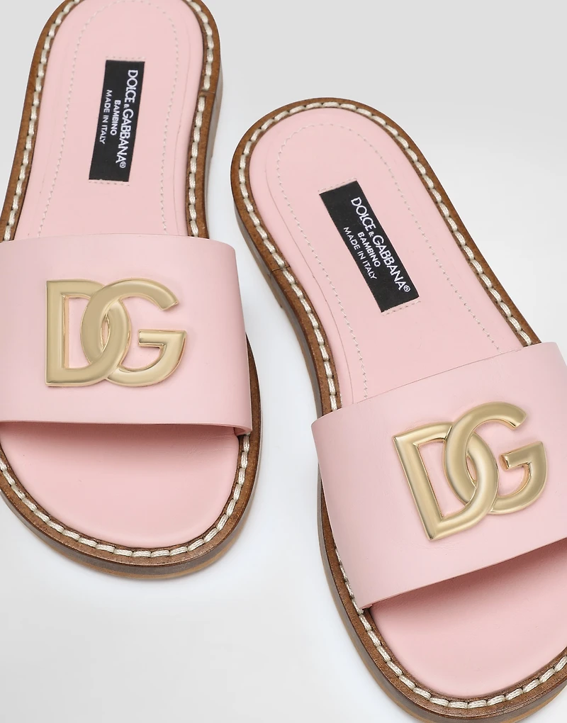 Flat calfskin slipper