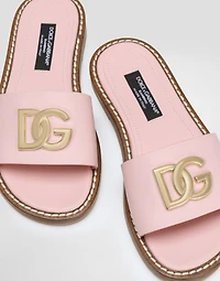 Flat calfskin slipper