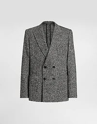 Double-breasted jacket chevron wool
