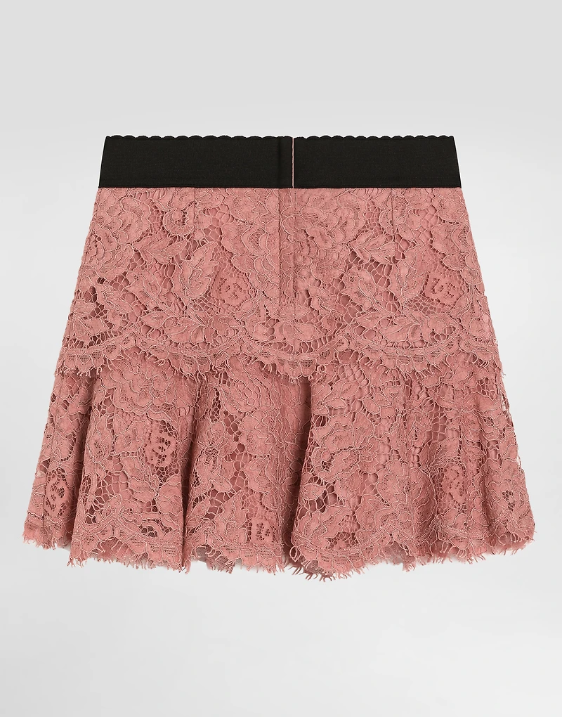 Lace skirt with DG logo