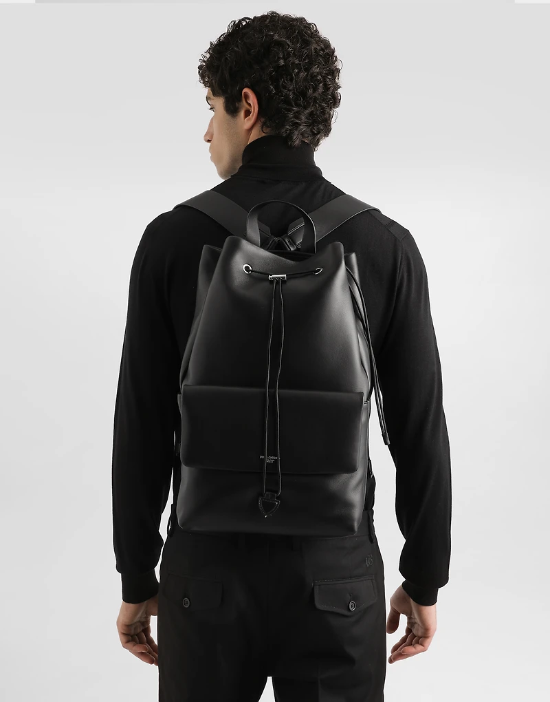 Calfskin nappa leather backpack