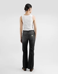 Fine-rib jersey tank top with DG logo pin