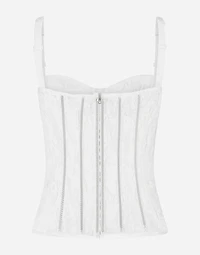 Lace lingerie bustier with straps