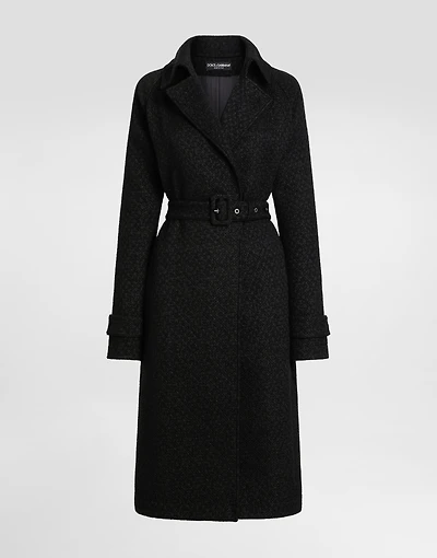 Tweed trench coat