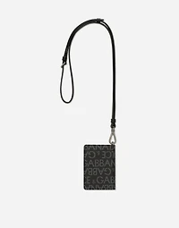 Coated jacquard card holder