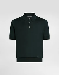 Silk polo shirt