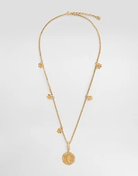 Metal necklace with logo