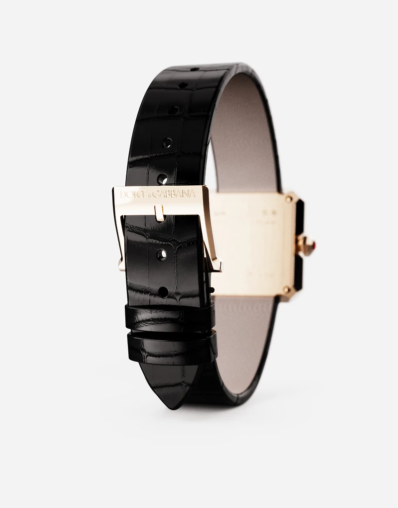 Gold watch with diamonds