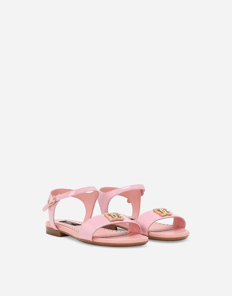 Patent leather sandals