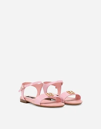 Patent leather sandals