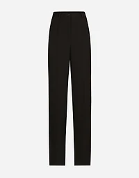 Wool gabardine tuxedo pants