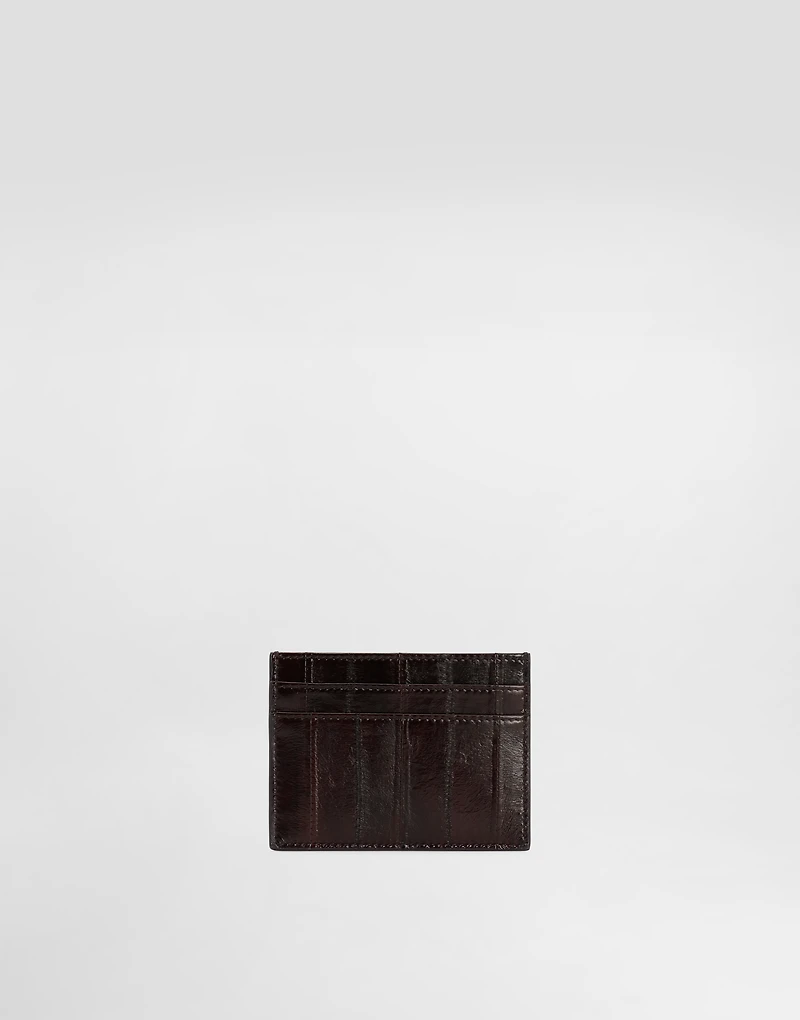 Eel leather card holder