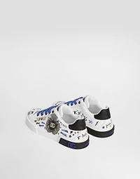 Printed calfskin Portofino Light sneakers