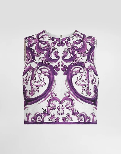 Majolica-print mat top