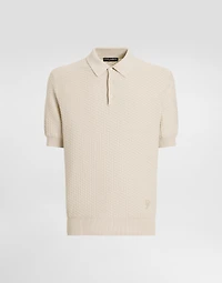 Cotton polo-shirt with embroidered logo