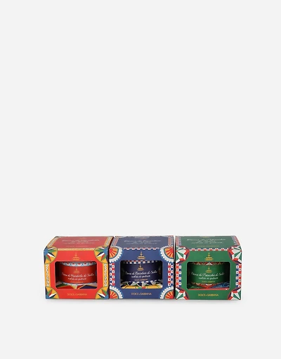 Sicilian soft spreads: pistachio, almond and chocolate