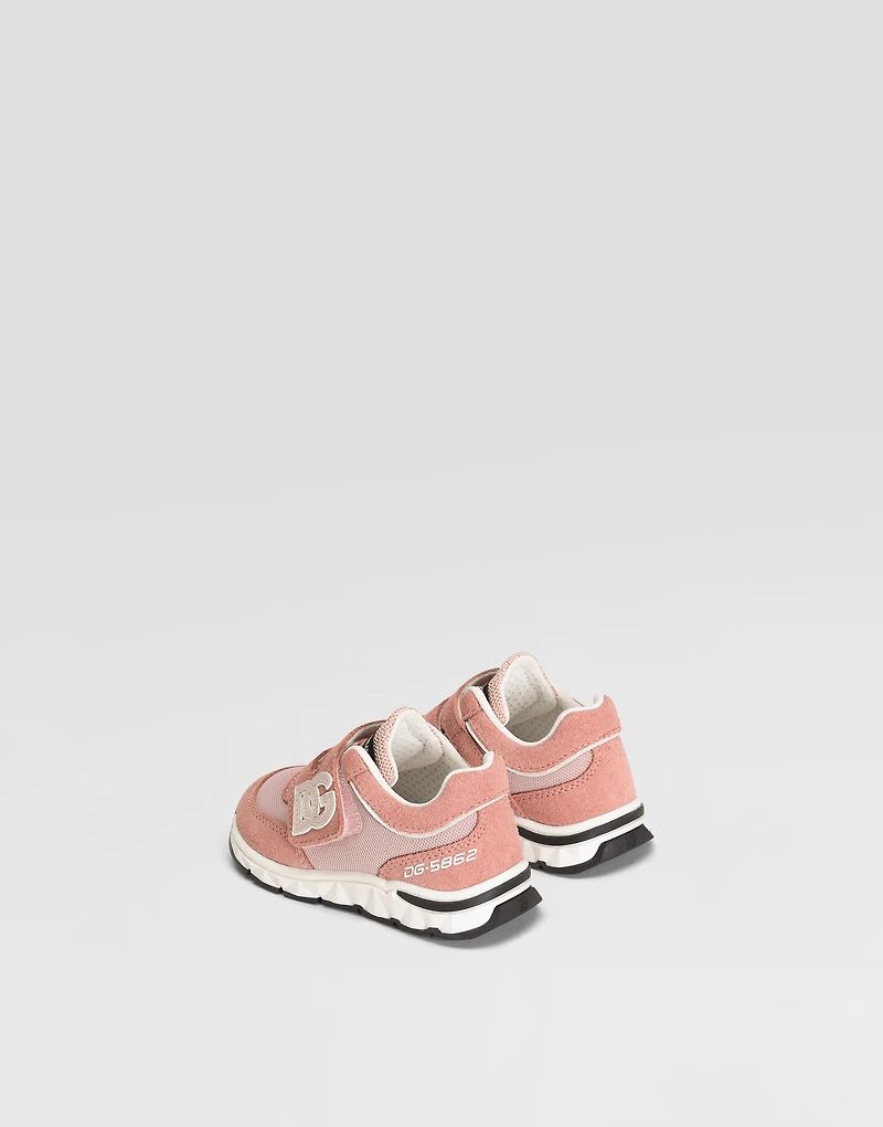 Mesh and split leather DG Running sneakers
