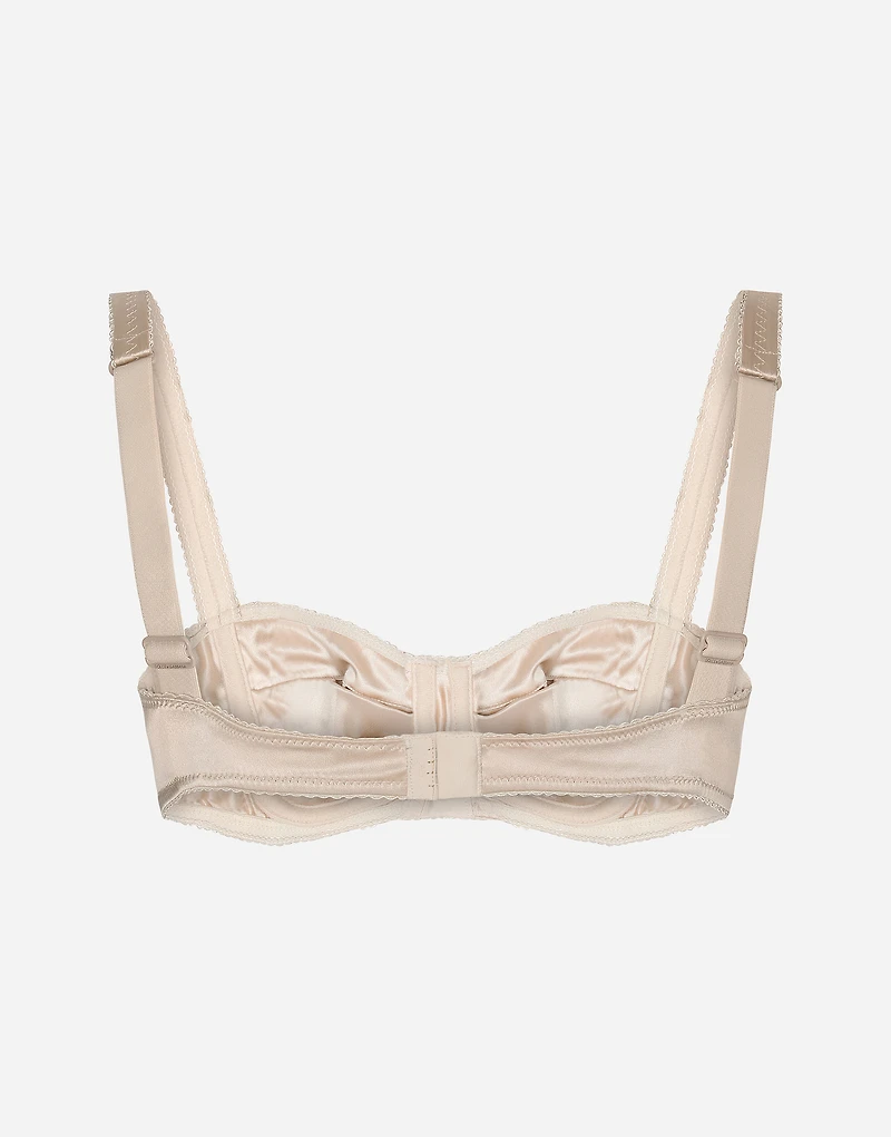 Satin balconette bra