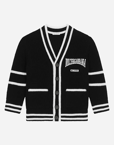 Knit cardigan with Dolce&Gabbana logo