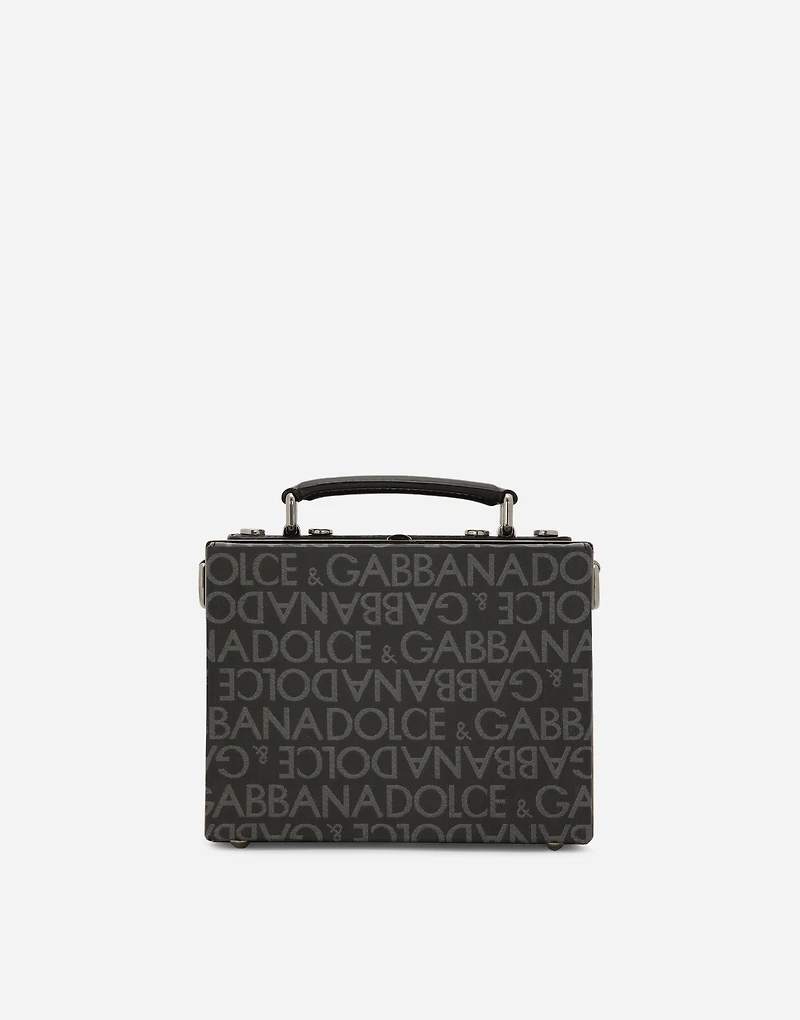 Coated jacquard box bag