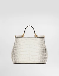 Large Sicily handbag in himalayan crocodile leather
