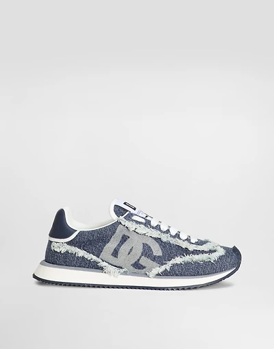 Mixed-material DG CUSHION sneakers