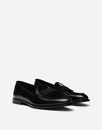 Polished calfskin slippers