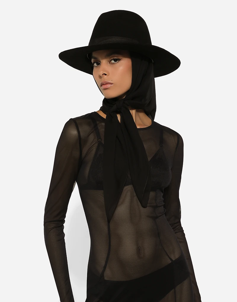 Wool felt fedora hat