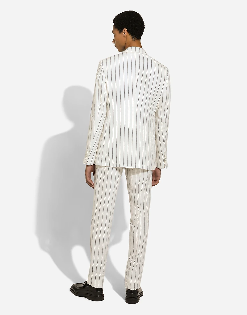 Pinstripe linen pants