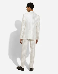 Pinstripe linen pants