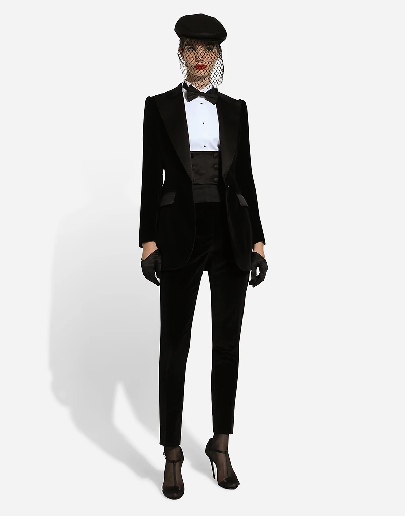 Single-breasted velvet Turlington tuxedo jacket