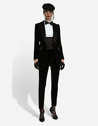 Single-breasted velvet Turlington tuxedo jacket