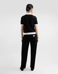 Short cotton piqué polo-shirt with DG logo embroidery