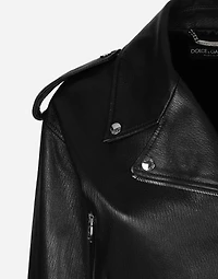 Plongé nappa leather biker jacket