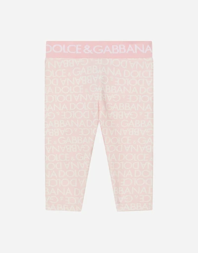 Interlock leggings with all-over logo print
