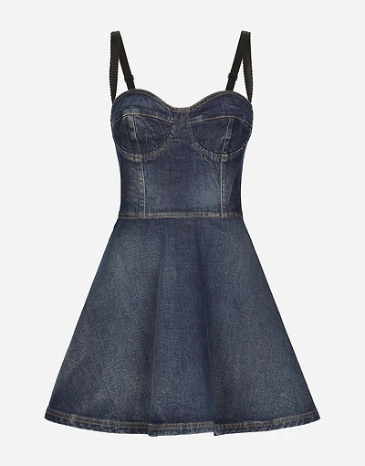 Short denim corset dress