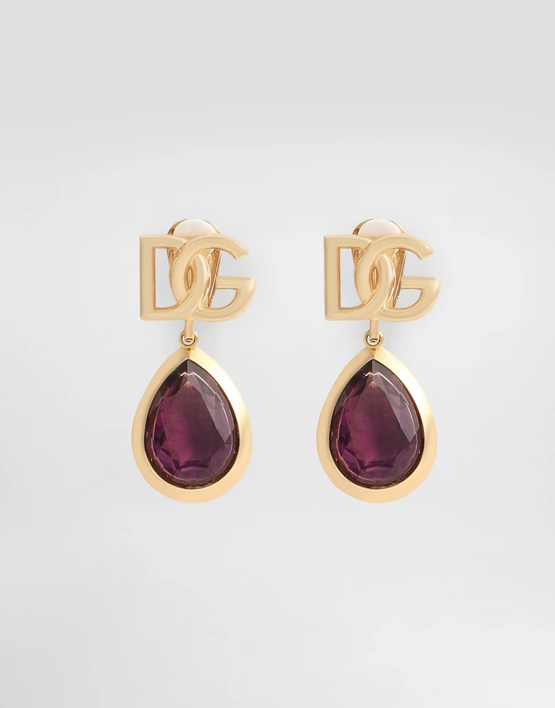 Logo clip earrings