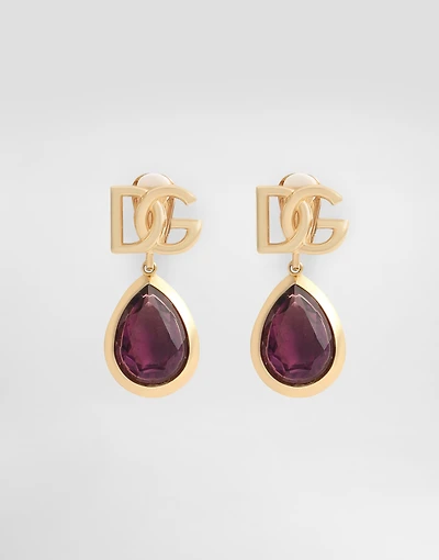 Logo clip earrings