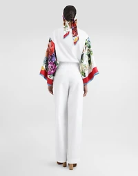 Short-sleeved t-shirt with foulard
