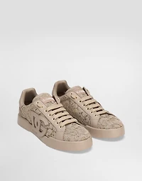 Portofino light strobel sneakers taormina lace and calfskin